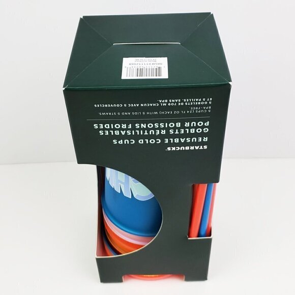 Starbucks Drink Beverage Cold Cups Summer 2020 Reusable Color Straws Lids NIB - Picture 9 of 10
